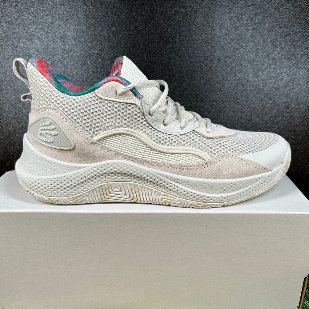 Under Armour Curry 3Z6 Basketball Shoes Mens Size 10 Beige Micro G Athletic